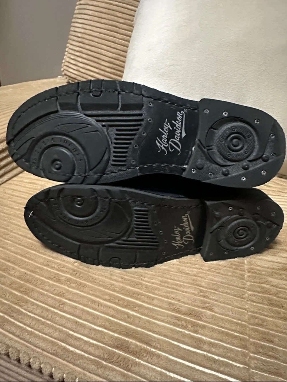 Harley Davidson Black Leather Buckle Boots 7.5 - Picture 4 of 6